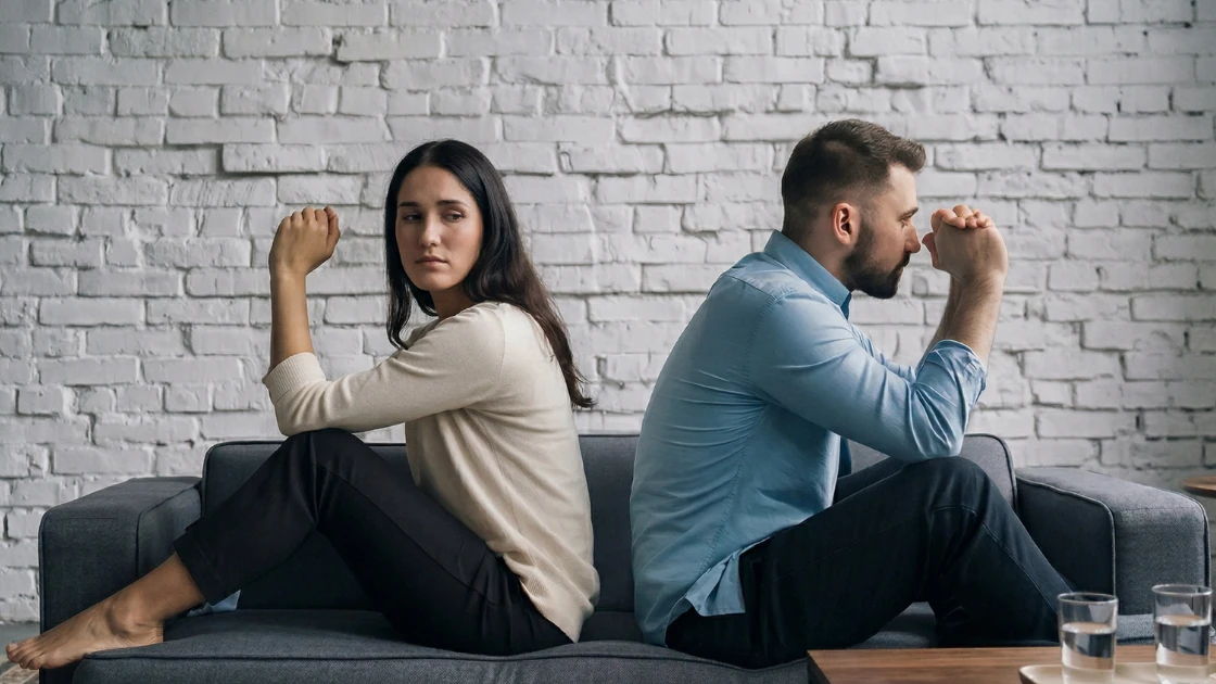Pareja en crisis matrimonial